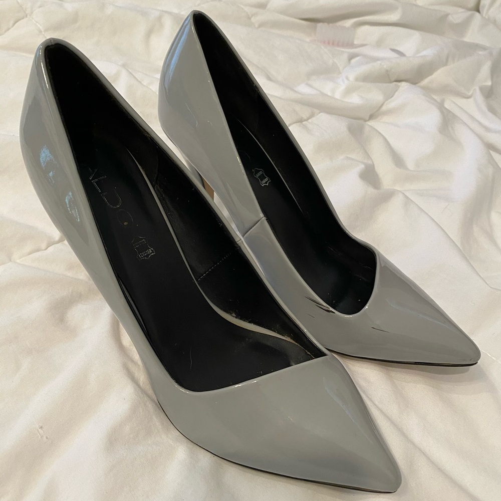 Cute Gray patent ALDO pumps 6.5